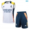 Camiseta futbol Entrenamiento Sin Mangas Real Madrid + Pantalón Corto 2024/25 Blanco