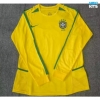 Camiseta futbol Retro Bresil Primera Manga Larga 2002