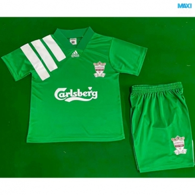 Camiseta de fútbol Retro Liverpool Niño Verde 1992-93