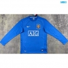 Camiseta futbol Retro Manchester United Segunda Manga Larga 2007-08