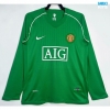 Camiseta futbol Retro Manchester United Portero Verde Manga Larga 2007-08