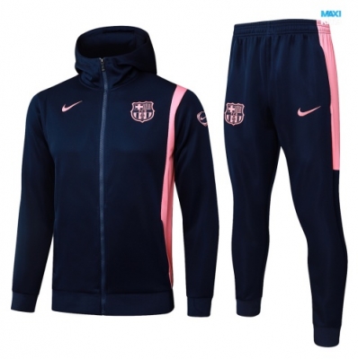 maxikits Chaqueta Chándal fútbol Con Capucha Barcelona 2026/27 Azul marino/Rosa k49
