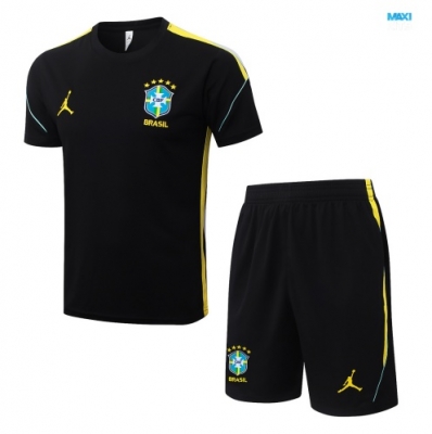 maxikits Camisetas futbol Brasil + Pantalón Corto 2026/27 Negro/Amarillo