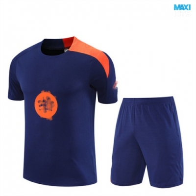 Camiseta futbol Barcelona Niño + Pantalón Corto 2025/26 Azul marino/Naranja