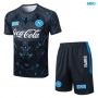 Camiseta futbol Napoli + Pantalón Corto 2025/26 Gris oscuro/negro/Azul