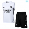 Camiseta futbol Entrenamiento Sin Mangas Real Madrid + Pantalón Corto 2025/26 Blanco/negro