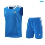 Camiseta futbol Entrenamiento Sin Mangas Real Madrid + Pantalón Corto 2025/26 azul celeste/Blanco