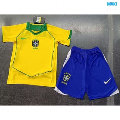 Camiseta futbol Retro Brasil Niño Primera 2004