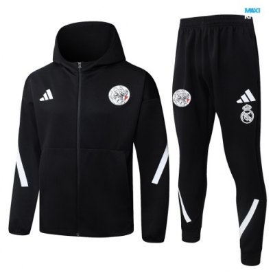 maxikits Chaqueta Chándal fútbol Con Capucha AFC Ajax 2026/27 Negro k7