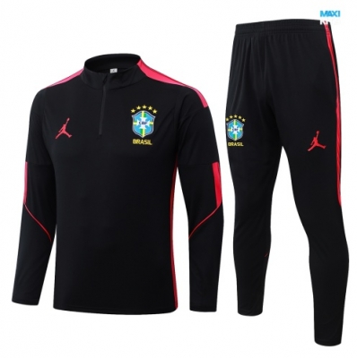 maxikits Chándal fútbol Brasil Niño 2026/27 Negro/Rojo k234