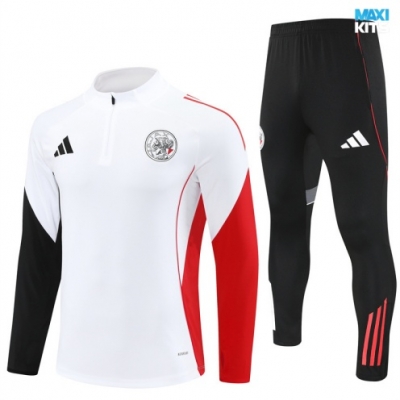 Chandal Ajax 2025/26 Blanco/negro/rojo