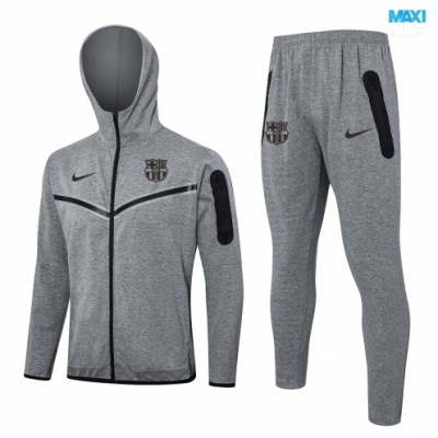 Chaqueta Chandal Con Capucha Barcelona 2024/25 gris