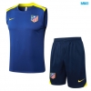 Camiseta futbol Entrenamiento Sin Mangas Atlético de Madrid + Pantalón Corto 2025/26 Azul marino/AMARILLO
