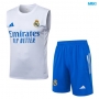 Camiseta futbol Entrenamiento Sin Mangas Real Madrid + Pantalón Corto 2025/26 Blanco/Azul