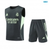 Camiseta futbol Entrenamiento Sin Mangas Real Madrid + Pantalón Corto 2025/26 Azul marino/verde