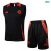 Camiseta futbol Entrenamiento Sin Mangas SC Internacional + Pantalón Corto 2025/26 negro/rojo