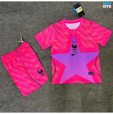 Camiseta de fútbol Francia Niño Portero Rosa 2026/27