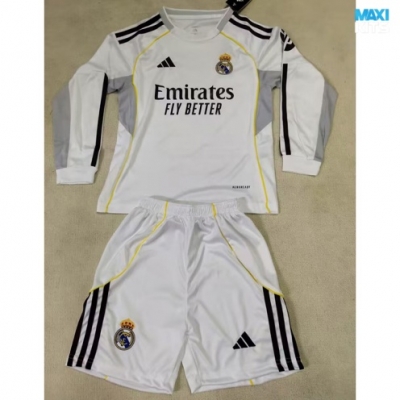 Camiseta futbol Real Madrid Niño Primera Manga Larga 2025/26