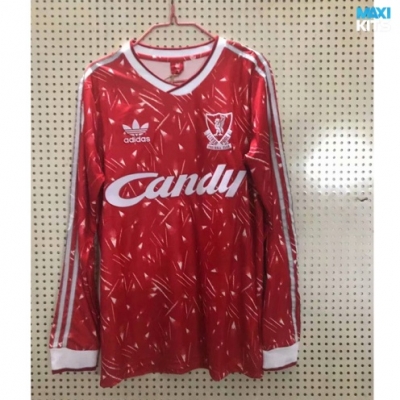 Camiseta futbol Retro Liverpool Primera Manga Larga 1989