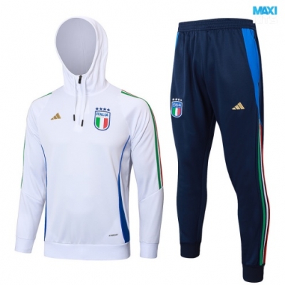 Chandal Con Capucha Italia 2024/25 Blanco