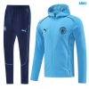 Chaqueta Chandal Con Capucha Manchester City 2024/25 azul cielo