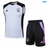Camiseta futbol Entrenamiento Sin Mangas Alemania + Pantalón Corto 2024/25 Blanco