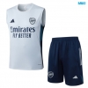 Camiseta futbol Entrenamiento Sin Mangas Arsenal + Pantalón Corto 2025/26 Gris Clair/Azul marino