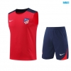 Camiseta futbol Entrenamiento Sin Mangas Atlético de Madrid + Pantalón Corto 2024/25 rojo
