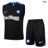 Camiseta futbol Entrenamiento Sin Mangas Inter Milan + Pantalón Corto 2024/25 negro