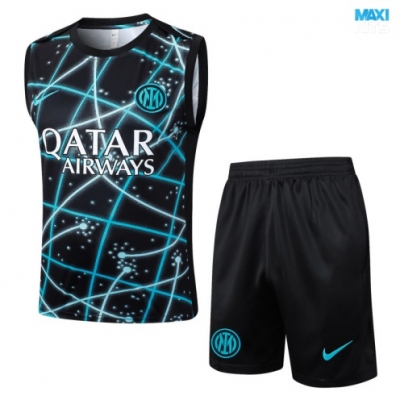 Camiseta futbol Entrenamiento Sin Mangas Inter Milan + Pantalón Corto 2025/26 negro