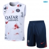 Camiseta futbol Entrenamiento Sin Mangas Paris PSG + Pantalón Corto 2024/25 Blanco