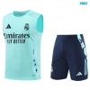 Camiseta futbol Entrenamiento Sin Mangas Real Madrid + Pantalón Corto 2024/25 Azul Cielo
