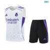 Camiseta futbol Entrenamiento Sin Mangas Real Madrid + Pantalón Corto 2025/26 Blanco/negro/Violeta