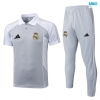 Camiseta futbol Polo Real Madrid 2025/26 Gris/Blanco
