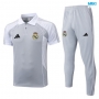 Camiseta futbol Polo Real Madrid 2025/26 Gris/Blanco