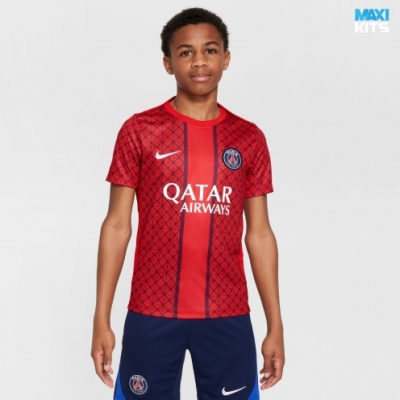 Camiseta futbol PSG Niño Pre-match rojo 2025/26