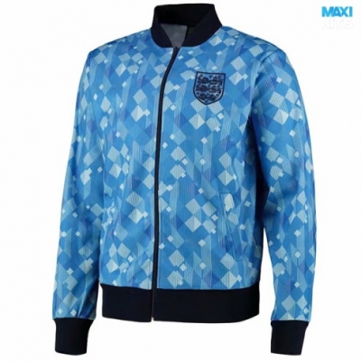 Camiseta futbol Retro Inglaterra Chaqueta Azul 1990