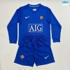 Camiseta futbol Retro Manchester United Niño Tercera Manga Larga 2007-08