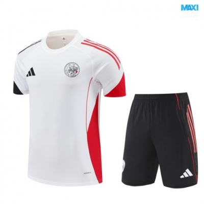 Camiseta futbol Ajax + Pantalón Corto 2025/26 Blanco/rojo/negro