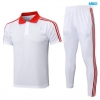Camiseta futbol Polo Bayern Munich 2025/26 Blanco/rojo
