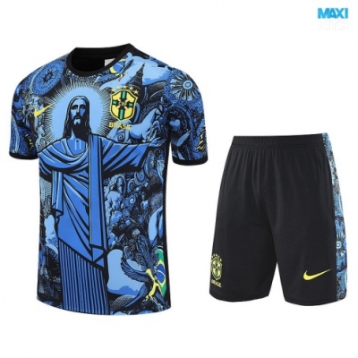 Camiseta futbol Brasil + Pantalón Corto 2025/26 Azul/negro