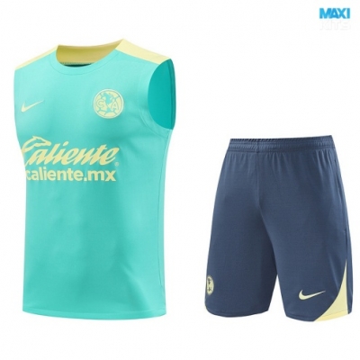 Camiseta futbol Entrenamiento Sin Mangas CF América + Pantalón Corto 2024/25 Azul