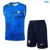 Camiseta futbol Entrenamiento Sin Mangas Francia + Pantalón Corto 2025/26 Azul/Azul marino
