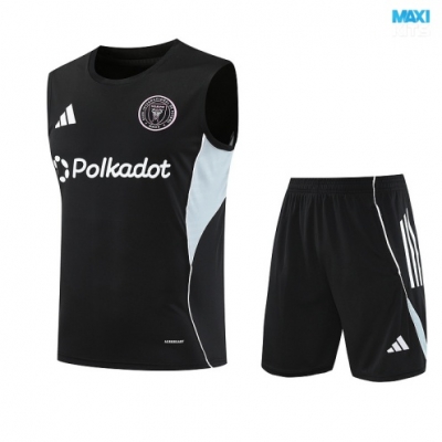 Camiseta futbol Entrenamiento Sin Mangas Inter Miami + Pantalón Corto 2025/26 negro/verde/Blanco