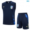 Camiseta futbol Entrenamiento Sin Mangas Italia + Pantalón Corto 2024/25 azul real