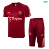 Camiseta futbol Manchester United + Pantalón Corto 2024/25 rojo granate