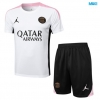 Camiseta futbol Paris Saint Germain + Pantalón Corto 2024/25 Blanco