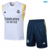 Camiseta futbol Entrenamiento Sin Mangas Real Madrid + Pantalón Corto 2024/25 Blanco