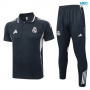 Camiseta futbol Polo Real Madrid 2025/26 Gris oscuro/Blanco