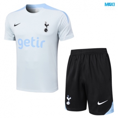 Camiseta futbol Tottenham Hotspur + Pantalón Corto 2024/25 gris claro